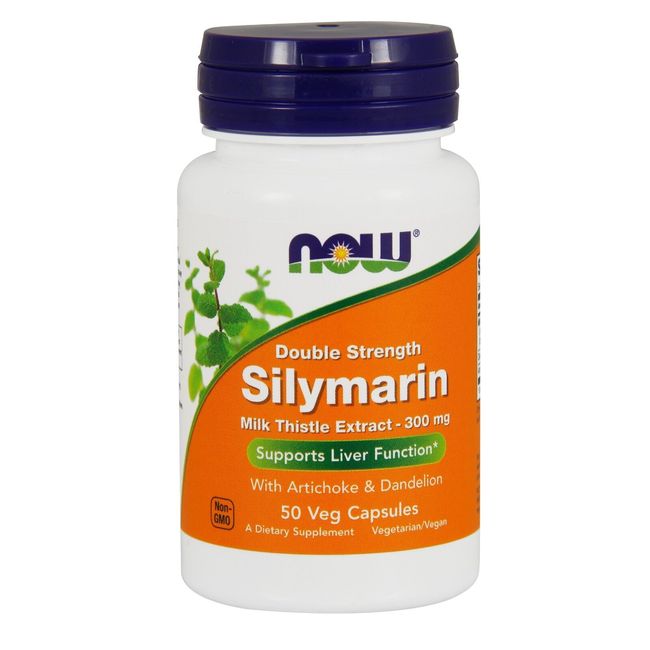 NOW Foods Silymarin Double Strength, 300 mg, 50 Veg Capsules