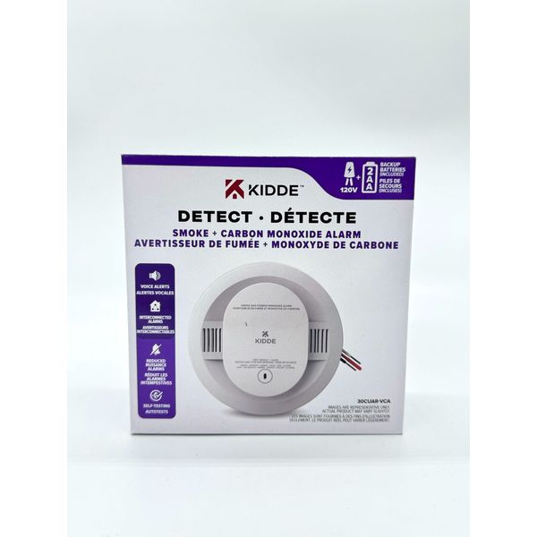 Kidde Detect Wired Smoke & Carbon Monoxide Alarm with Battery Backup 30CUAR-VCA