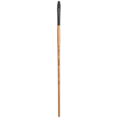 Princeton Catalyst Polytip, Brushes for Acrylic & Oil, Series 6400 Long Handle, Filbert, Size 4