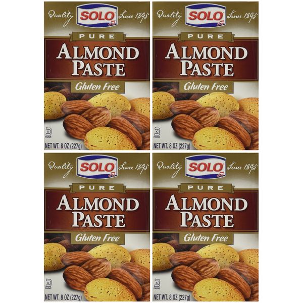 Solo Almond Paste, 8-Ounce Packages (Pack of 4)