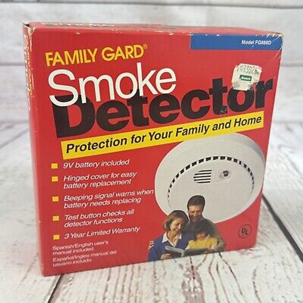 Family Gard Smoke Detector Alarm Model FG888D Vintage 1996 New in Box