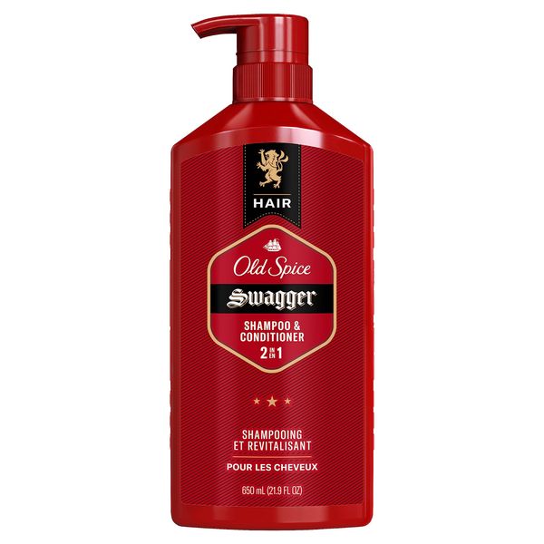 Old Spice Swagger 2in1 Shampoo & Conditioner for Men, 22 Fl Oz, 21.9 Fl Oz