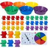 Colorful Counting Bears Sorting Set with Bowls and Spinners Educational Toy