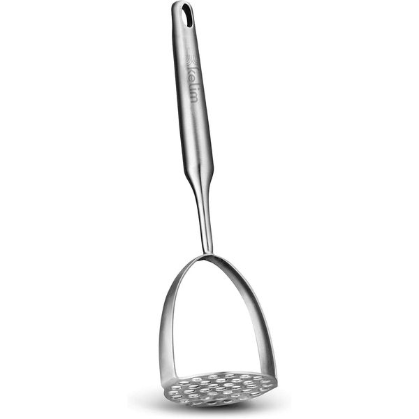 Potato Masher Cooking Utensil, Stainless Steel - One Piece, Dishwasher Safe - Heavy Duty Masher Kitchen Tool for Beans, Avocado, and More