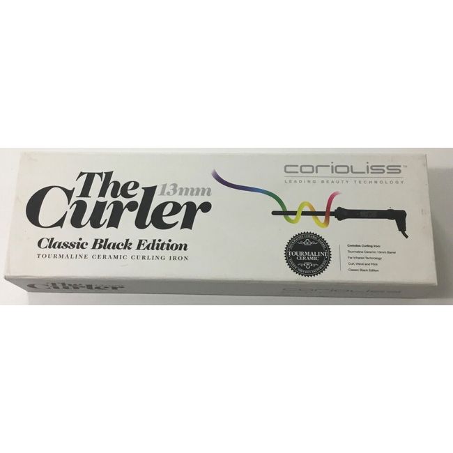 Corioliss The Curler Tourmaline Ceramic Curling Iron 13mm Classic Black Edition