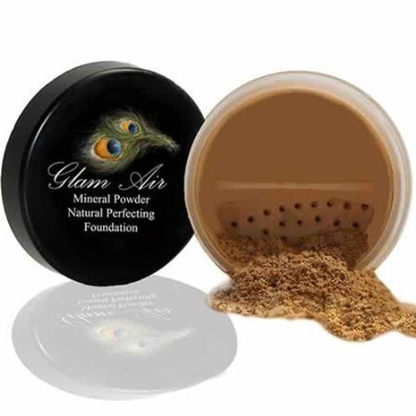 Glam Air Airbrush Makeup Water Based Foundation Choose Matte or Satin Finish for Flawless Looking Skin (0.25oz Bottles) (LIGHT/MEDIUM MINERAL LOOSE FOUNDATION)