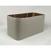 Natural Beige Textured 100% Brushed Copper Rounded Rectangle Lampshade