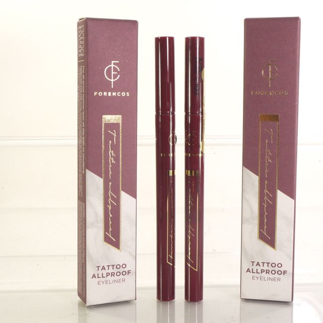 lot of 2 FORENCOS Tattoo All Proof Eyeliner both in #04 Plum Burgandy.