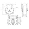 Rollensatz 2 Lenkrollen mit Feststeller + 2 Bockrollen 80 mm Elastik "Blue Wheels"