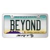 iPick Image for Dodge SRT Hellcat in 3D on Mirror Chrome Metal License Plate Frame