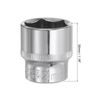 Sourcingmap 3/8-Inch Drive 21mm 6-Point Shallow Socket, Metric, Cr-V