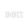 Officially Licensed Beta Theta Pi 8" x 3" Window Decal - White