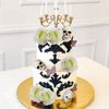 JeVenis White Gothic Rose Cake Topper - Death & Birthday Decoration