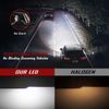 Pair 7 Inch LED Headlight Housing With H4 Bulb