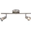 Knightsbridge 230V GU10 Twin Bar Spotlight-Brushed Chrome