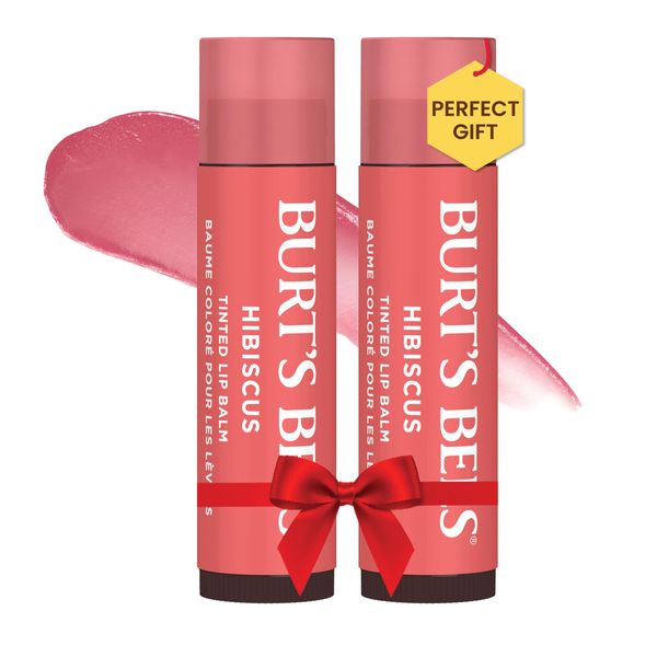 Burt Bees Tinted Lip Balm, Hibiscus, 0.15 ounce, 2 Count by Burt Bees