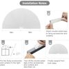 Arch Window Pleated Blinds Easy Cut and Install Pleated Shades Fliterling Linght and Blackout Blinds White