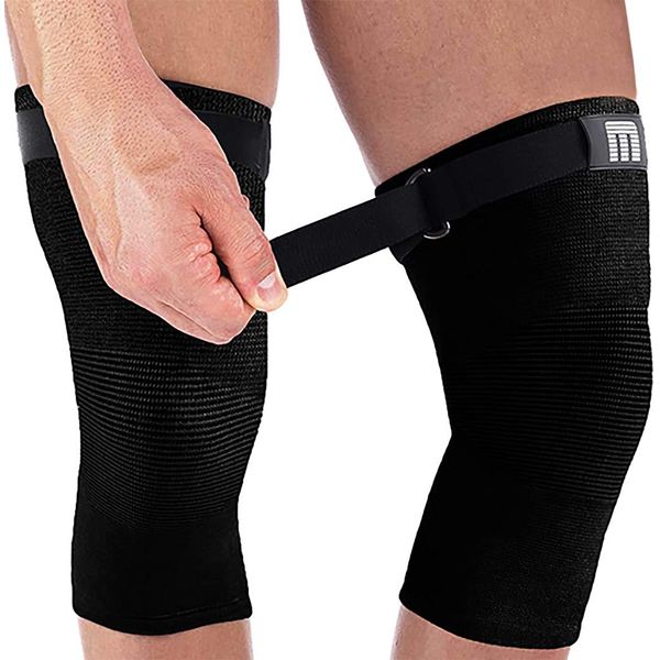 Mava Sports Knee Compression Sleeve Support for Men and Women. Perfect for Powerlifting, Weightlifting, Running, Gym Workout, Squats and Pain Relief