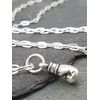 Sterling Silver Tiny Boxing Glove MMA WBA 3D Charm Necklace, 18"