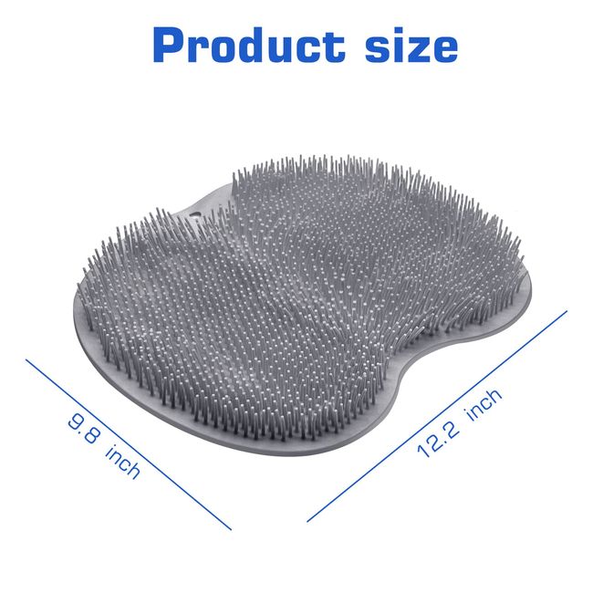 Shower Foot Scrubber Mat Back Washer Exfoliating Bath Wash Pad Wall Mounted  Slip Suction Cups for Use in Cleaner Men and Women