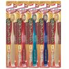 Ebisu The Premium Care Toothbrush, 7 Rows Regular, Regular [Set of 5] *Color Selectable
