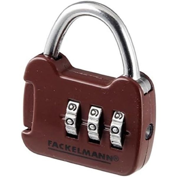 Fackelmann Baggage Combination Lock 2x1 inch of Metal in red/Silver
