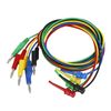 Stackable Banana Plug to Mini Grabber Test Leads 4mm Stackable Banana Plug to Mini Grabber Test Hook Flexible Test Cable Cable with Protective, Flexible Wire Leads Multicoloured Lab-Grade Kit