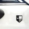 Overdecor 2 Pack Black Texas Flag Decal Sticker Emblem Flags for Bumper