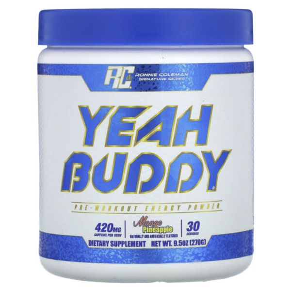 Signature Series, Yeah Buddy, Pre-Workout Energy Powder, Mango Pineapple, 9.5 oz