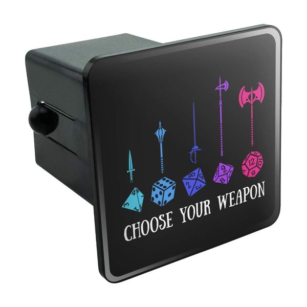 GRAPHICS & MORE Choose Your Weapon Dungeon RPG Dice Tow Trailer Hitch Cover Plug Insert