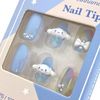 Santan Sanrio Characters Nail Tips, Cinnamoroll, 24 Pieces