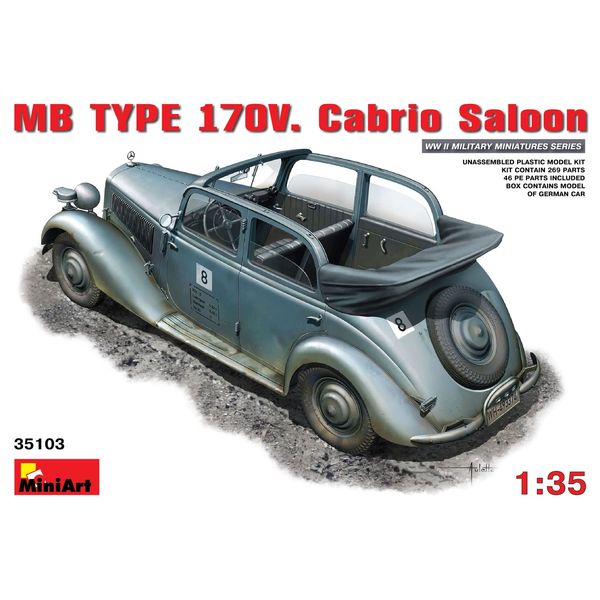 MiniArt 1:35 Scale German Staff Car 170V Plastic Model Kit