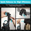 DuraTech Drill Holster with Quick Release Buckle, Heavy Duty Impact Driver Holster, Drill Pouch with Holder Strap, Multi Pockets & Front Drawstring Pouch