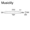 Musiclily Pro Urea Plastic 42.3mm Threaded Nuts for 4 String Precision Base Flat Bottom, Ivory (Set of 2)