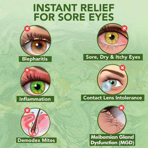 Tea Tree Oil Eyelid & Lash Wipes | With Hyaluronic Acid, Green Tea & Chamomile For Blepharitis & Itchy Eyes, Box Of 60 Individually Wrapped Eyelash Wipes, Natural Makeup Remover & Daily Cleanser