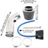 3" 76mm High Flow Inlet Cold Air Intake Cone Replacement Dry Air Filter Set