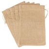 CleverDelights 8" x 12" Burlap Bags - 5 Pack - 8x12 Inch Jute Burlap Drawstring Sacks