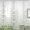 Elegant 4-Tier Adjustable Shower Organizer – Rust Resistant Fit for All Heights