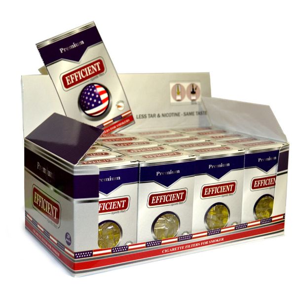 20 Packs  EFFICIENT Cigarette Filters (600 Filters) Block & Filter Out Tar & Nic