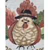 Long Tapestry Table Runner, 13"x72",FALL,THANKSGIVING,TURKEY, GOBBLE! GOBBLE!,HC