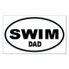 CafePress Swim Dad Oval Rectangle Bumper Sticker Car Decal