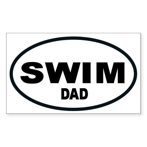 CafePress Swim Dad Oval Rectangle Bumper Sticker Car Decal