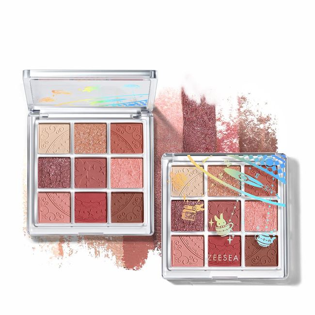 ZEESEA Quartz Eyeshadow Palette, 9 Colors (J12 Dry Rose)