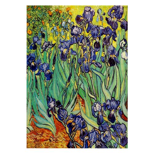 3dRose 22x30 Bath Hand Pool Towel - Irises by Vincent Van Gogh 1889 - Purple Flowers iris Garden - Copy of Famous Painting by The Master Vintage Art