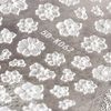 LANODO 3 Pcs Nail Stickers, 5D Flowers, Black and White Lace, Multiple Styles, DIY Nail Sticker Set