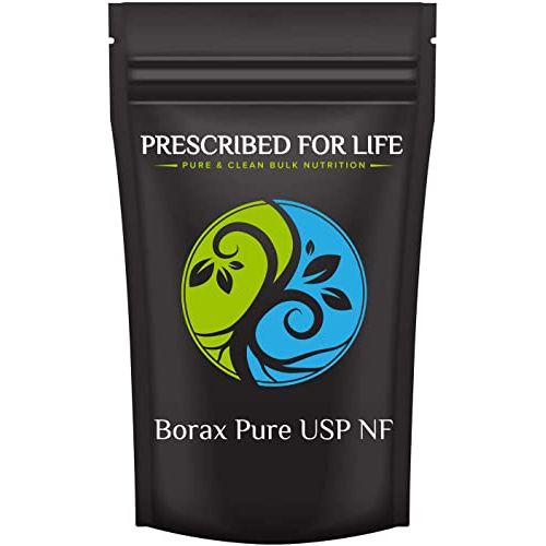 Prescribed for Life Borax Powder | Pure USP-NF Grade All Natural Sodium Borate Powder | Household Laundry Booster, Slime Activator & Multipurpose Cleaning Powder (12 oz / 340 g)