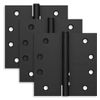 4" Door Hinge with Square Corner in Matte Black (9-Pack)