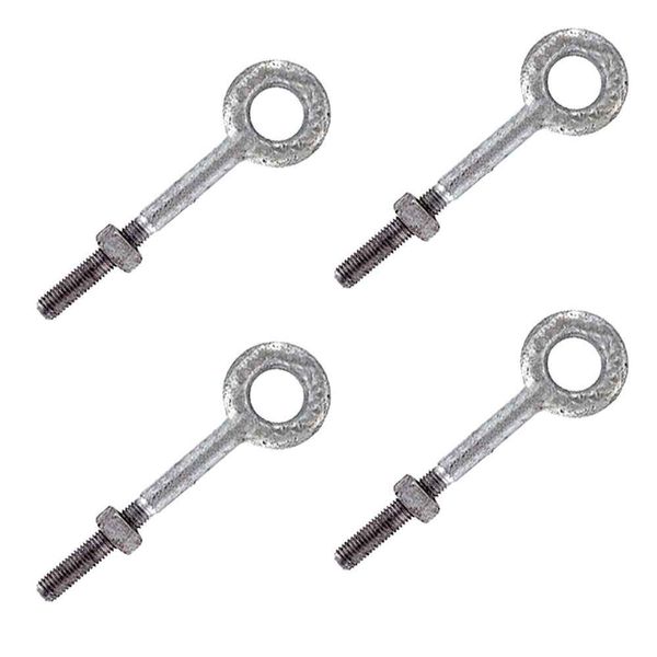 US Cargo Control 1/2" x 3-1/4" Galvanized Eye Bolt – 4 Pack
