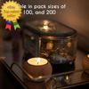 100 Pack Unscented 8 Hour Extended Burn Time Tea Light Candles, White, 100 Count