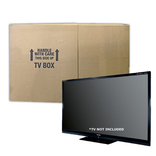 uBoxes TV Moving Box Supplies - Large Bubble & Tape